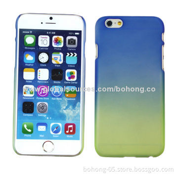 Transparent PC with graduate color UV finish for iPhone 6